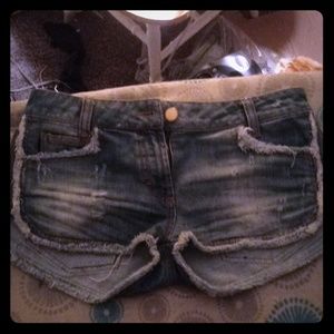 Just Cavalli Distressed Denim Shorts